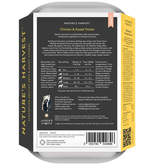 Nature's Harvest Grain Free Adult - Chicken & Sweet Potato.