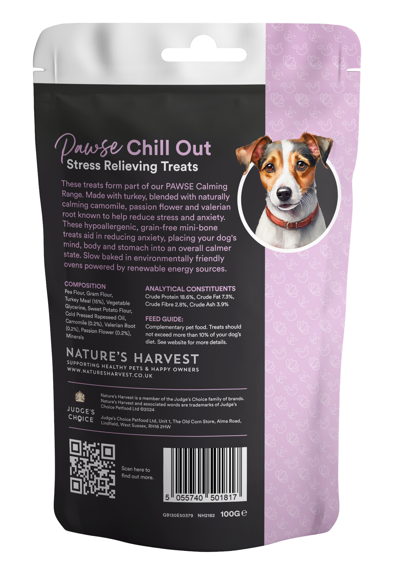 Stress Relieving Dog Treats 'Chill Out' 100g.