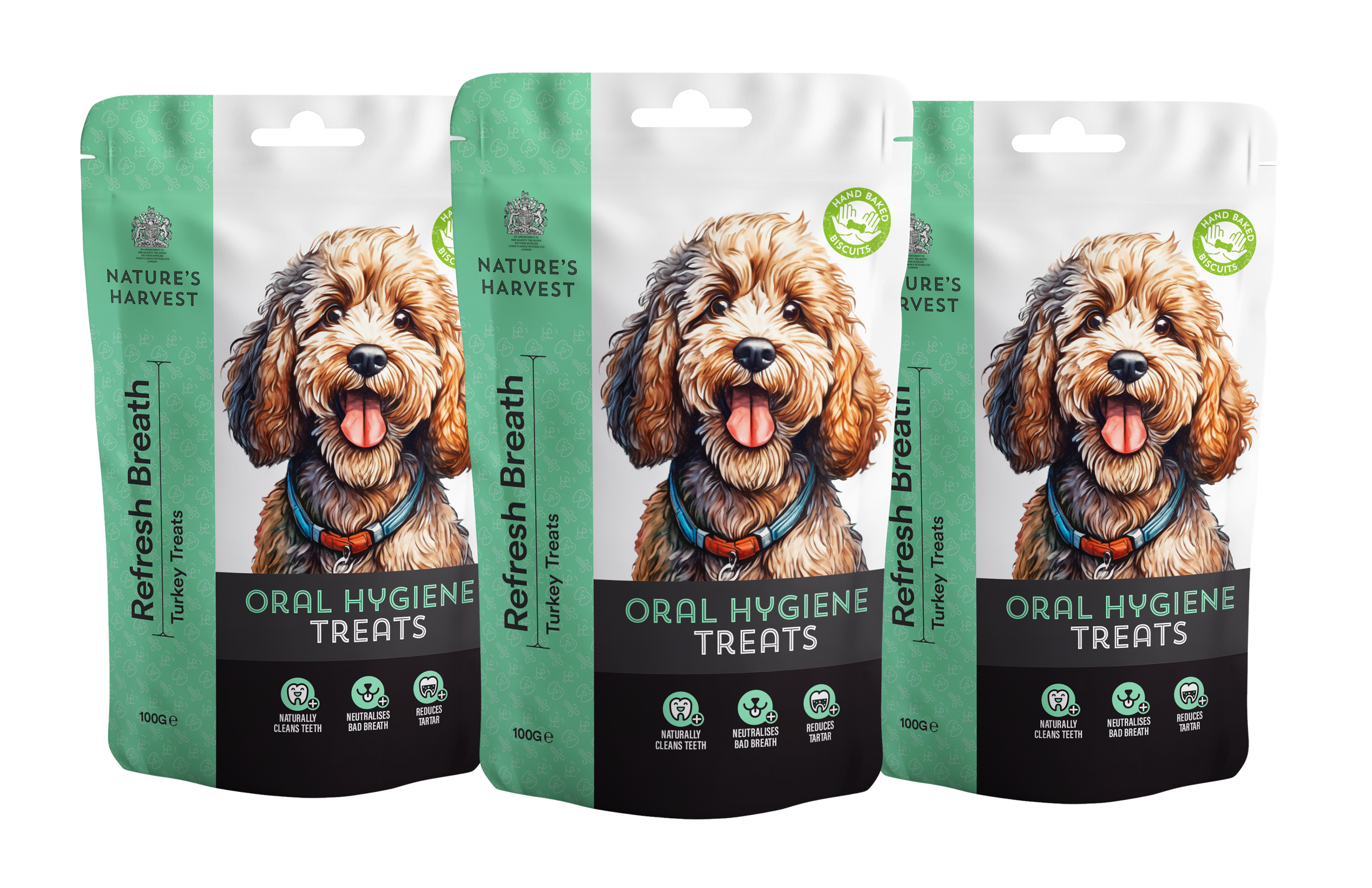 Oral Hygiene Dog Treats 'Refresh Breath' 100g.