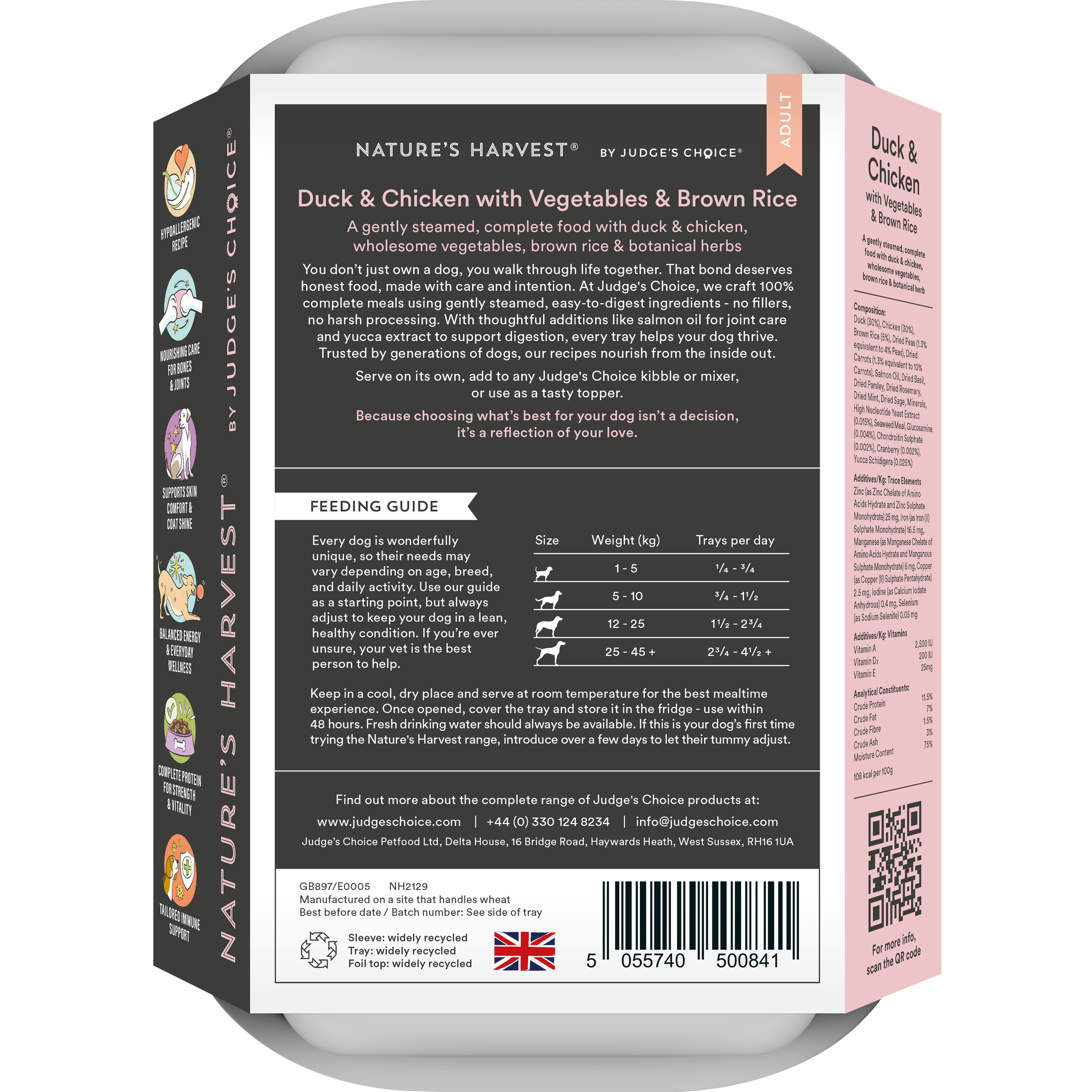 Nature's Harvest duck & check pack info