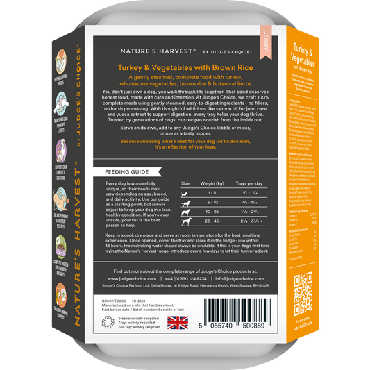 Turkey & Vegetables with Brown Rice - Adult.