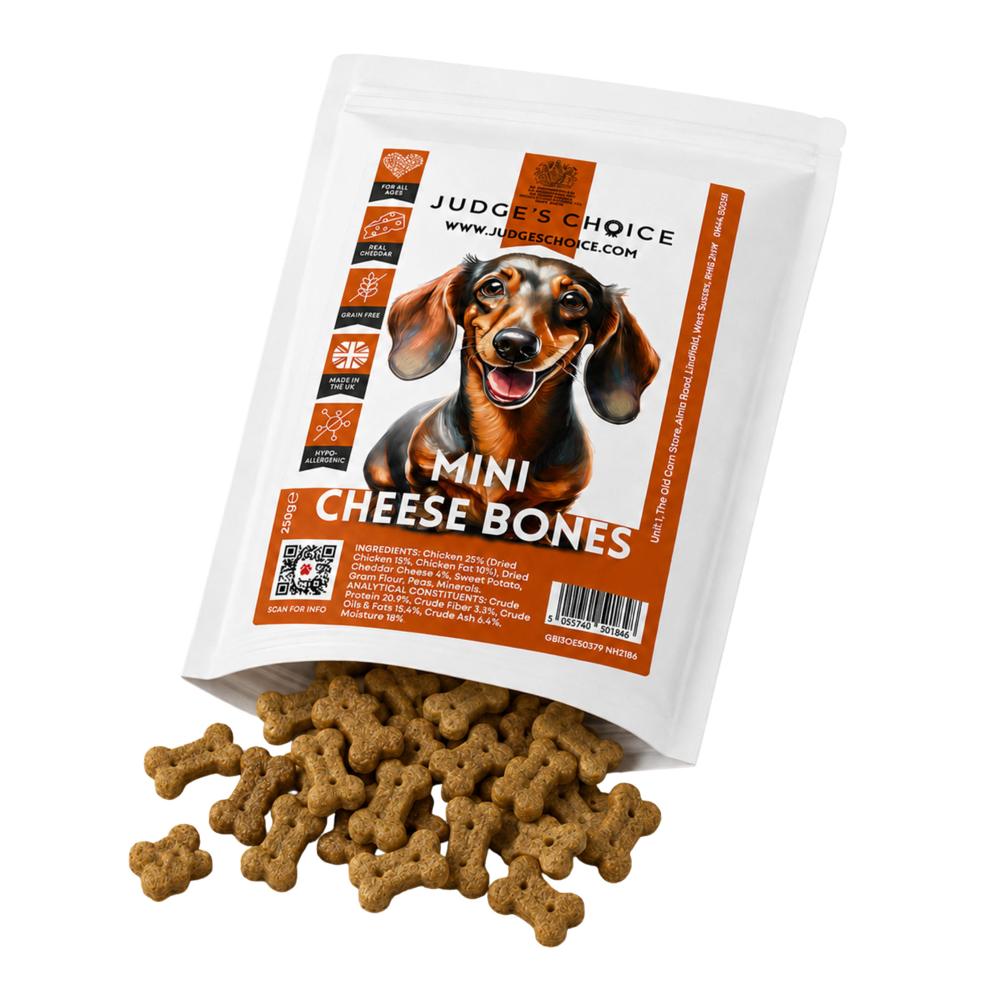 Judge's Choice Grain Free Mini Cheese Bones - 250g