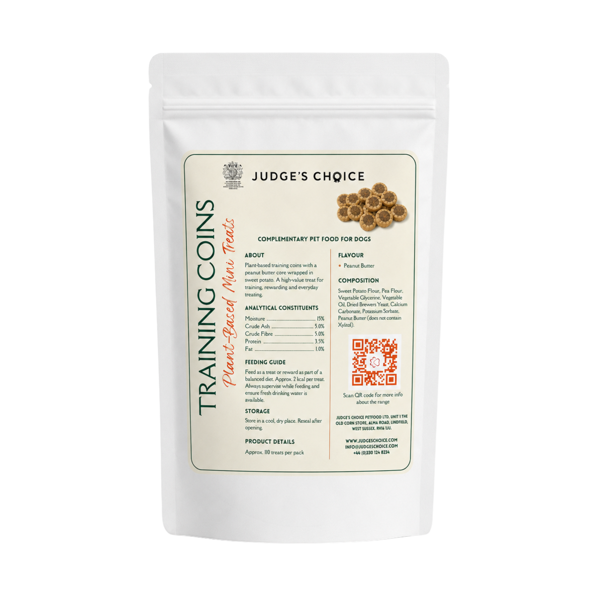 Training Coins – Peanut Butter Mini Dog Treats 100g