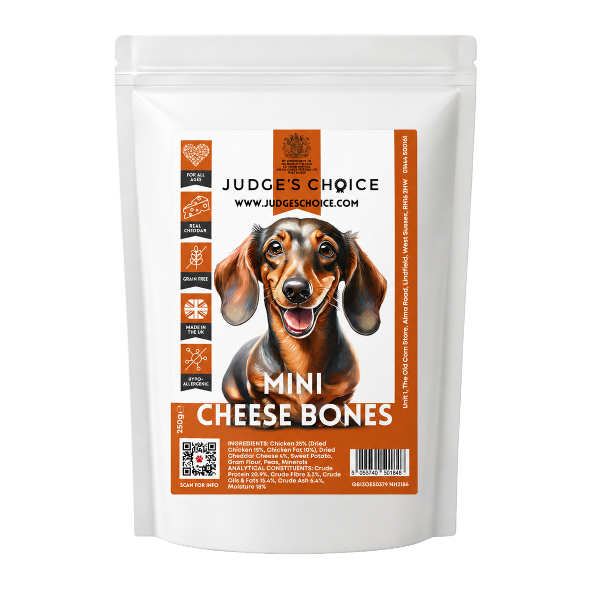 Judge's Choice Grain Free Mini Cheese Bones - 250g