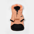 Load image into Gallery viewer, Faux Fur Zip-Up Dog Puffer Jacket with Hood
