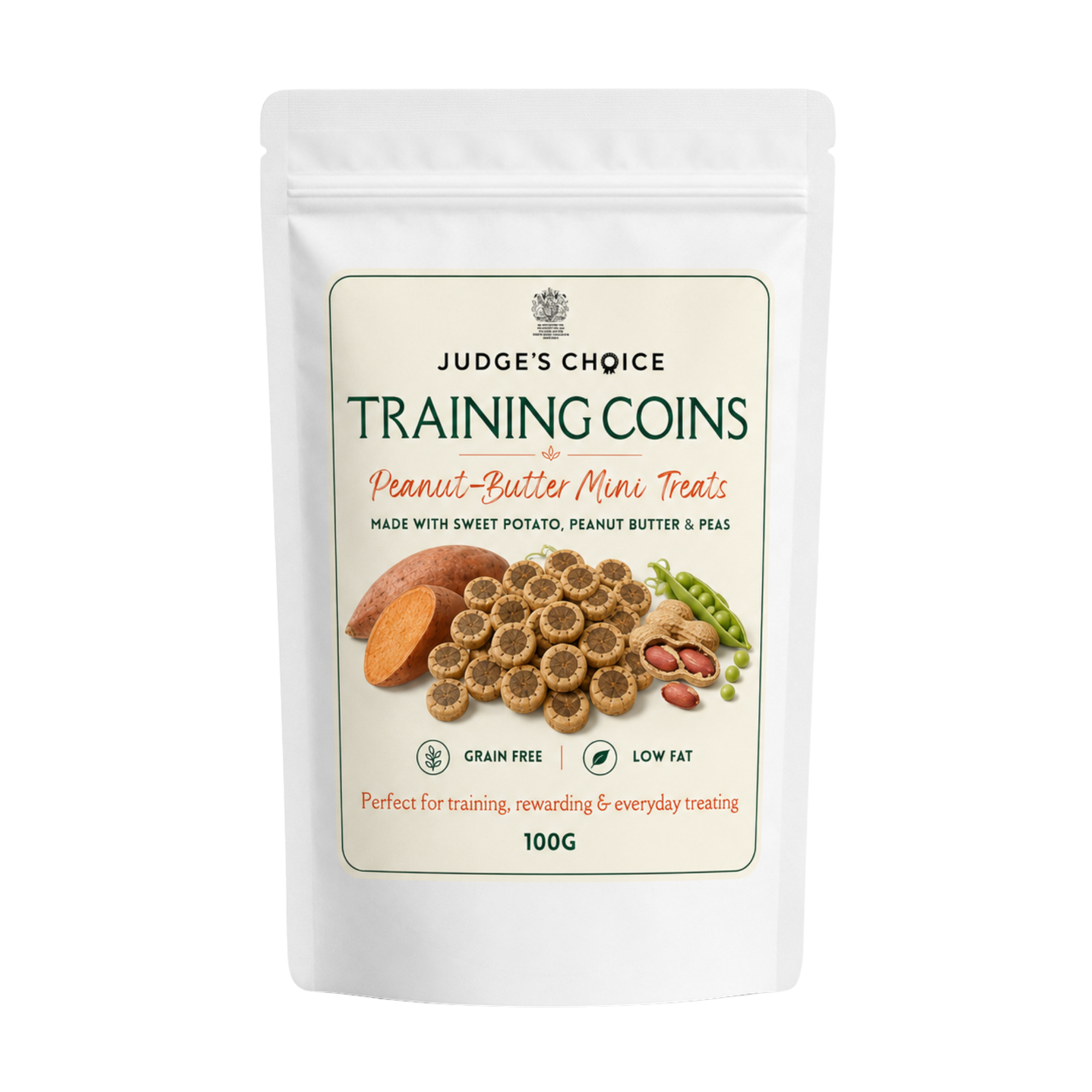Training Coins – Peanut Butter Mini Dog Treats 100g