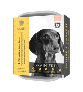 Nature's harvest grain free dog food best sale