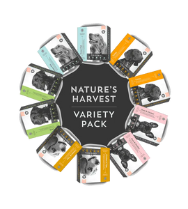 Original Variety Pack Adult Dog Food - Five Flavours - Duck, Tripe, Lamb, Fish, Turkey Nature's Harvest