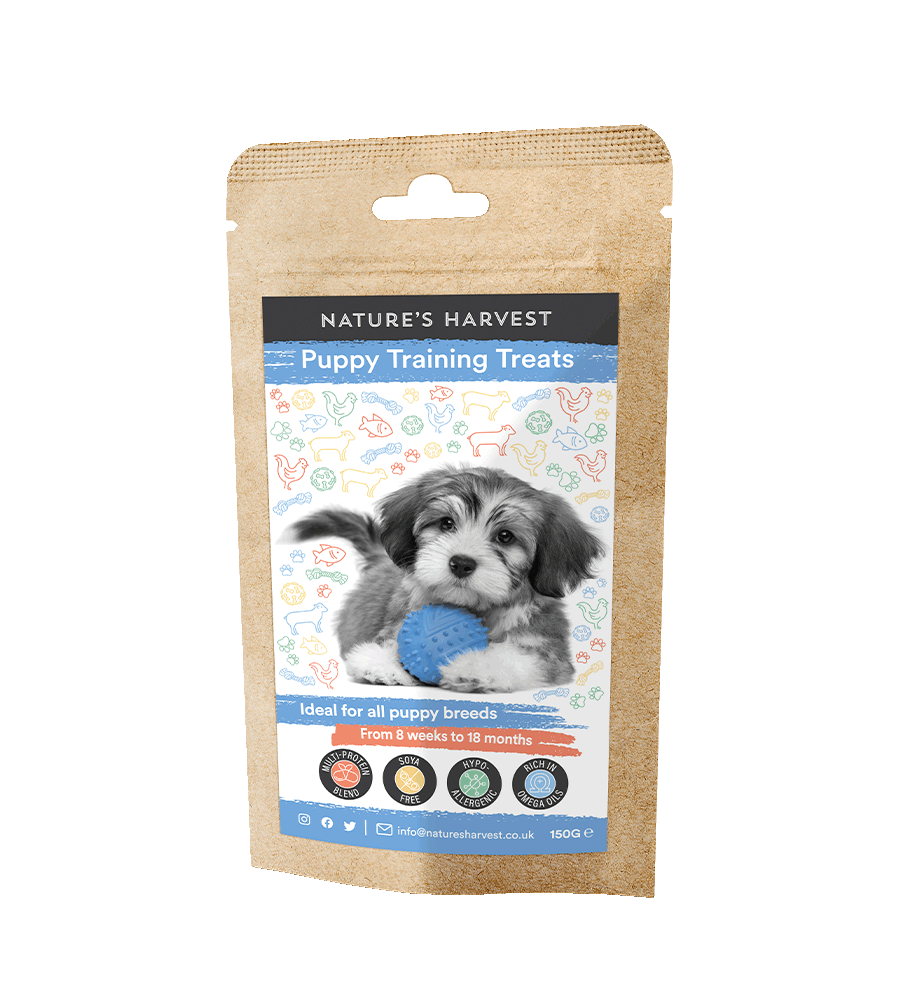 Nature's Harvest Puppy Training Treats 150g pack front